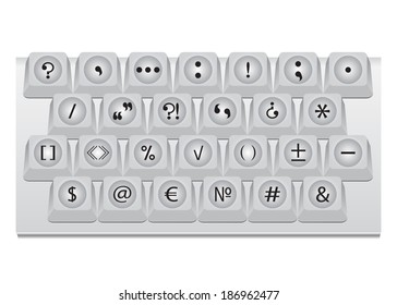 Punctuation marks.Education and written symbols