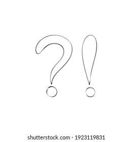 punctuation signs question vector ink line vector