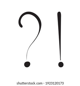 punctuation signs question vector ink line vector