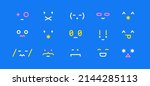 Punctuation smiley face emoticons. Set of funny emotions, emoji of punctuation, isolated characters. Vector illustration