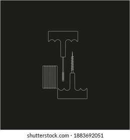 puncture repair kit. illustration for web and mobile design.