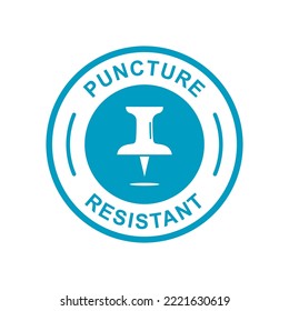 Puncture resistant logo design badge vector. Suitable for business and product label