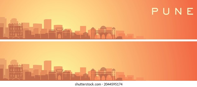 Pancarta de Pune Beautiful Skyline Scenery