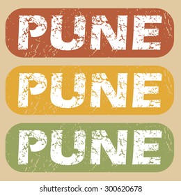 Pune on colored background