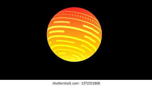 pungent sun, ball 3D colored, dotted dotted dot.