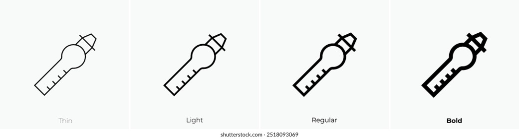 pungi icon. Thin, Light Regular And Bold style design isolated on white background