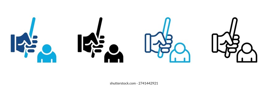 Punishing Icon Multiple Style Vector Illustration