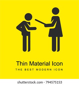 Punishment bright yellow material minimal icon or logo design
