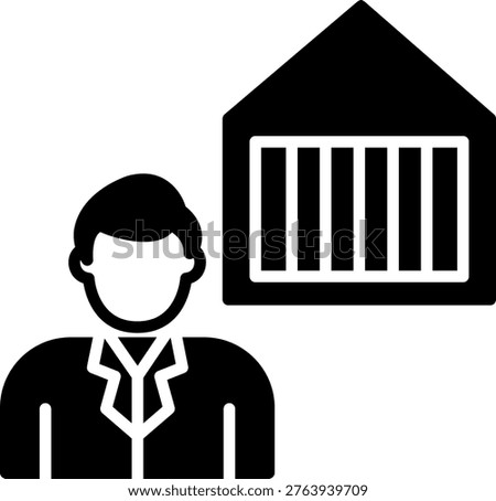 Punishment Glyph Vector Icon Design