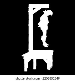 Punishment Hang Dead Judgement Die Criminal Crime Hanging Loop Justice Death Man Execution Sentence Vector