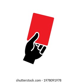 Punishment Icon. Red Card Receive Symbol - Vector, Sign Applied to Design, Presentation, Website or Apps Elements.