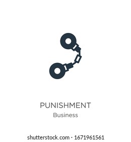 Punishment icon vector. Trendy flat punishment icon from business collection isolated on white background. Vector illustration can be used for web and mobile graphic design, logo, eps10