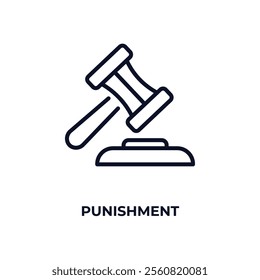 punishment outline icon. Linear vector from business concept. Thin line punishment icon isolated on white background