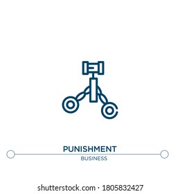 punishment vector line icon. Simple element illustration. punishment outline icon from business concept. Can be used for web and mobile
