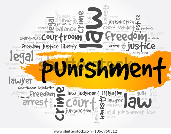 Punishment Word Cloud Collage Law Concept Stock Vector (Royalty Free ...