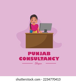 Punjab consultancy vector mascot logo template. 