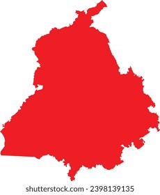 Punjab, indischer Staatspunjab-Vektorgrafik, hochdetaillierte Punjab-Silhouette
