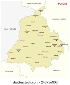 1,063 Punjab map Images, Stock Photos & Vectors | Shutterstock