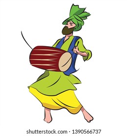 dhol wala cartoon