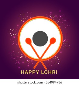 Punjabi festival of lohri celebration background.