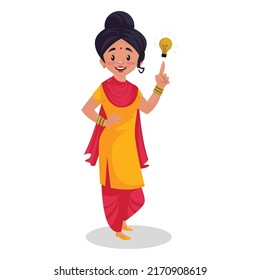 Punjabi Girl Idea Vector Graphic Illustration Stock Vector (royalty 