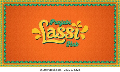 Punjabi Lassi Typography – An Artistic Celebration of Punjabi Culture Through Inspired Artwork for Restaurant Menus and Cultural Branding - Vector Design