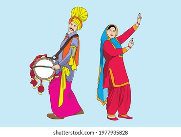 punjabi dress man and woman