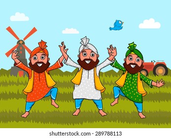 Punjabi Men National Tricolor Outfits Doing Stock Vector (Royalty Free ...