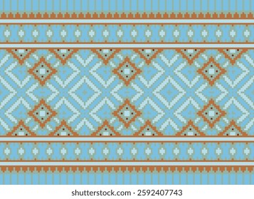 Punjabi Pattern Seamless Australian aboriginal pattern Motif embroidery, Pixel Ikat embroidery vector Design for Print endless arabesque cloth dupatta shawl bandana print silk kurta men