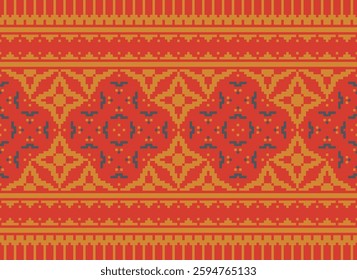 Punjabi Pattern Seamless Australian aboriginal pattern Motif embroidery, Pixel Ikat embroidery vector Design for Print tapestry floral kimono repeat pattern lacing spanish motif