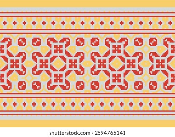 Punjabi Pattern Seamless Australian aboriginal pattern Motif embroidery, Pixel Ikat embroidery vector Design for Print kurta pattern mughal motifs tapestry pattern floral repeat