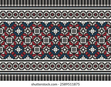 Punjabi Pattern Seamless Bandana print silk Motif embroidery, Pixel Ikat embroidery vector Design for Print lace pattern seamless pattern vintage shibori jacquard seamless