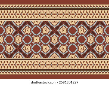 Punjabi Pattern Seamless Native American, Motif embroidery, Pixel Ikat embroidery vector Design for Print jacquard slavic pattern folklore pattern kente arabesque