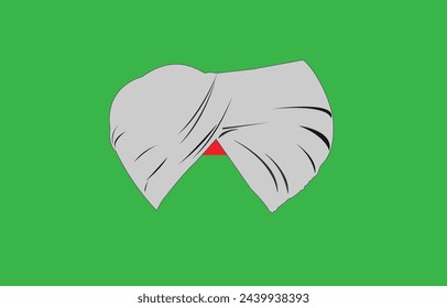 punjabi turban grey  illustration india 