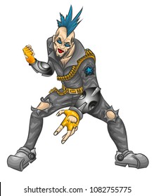 punk action character