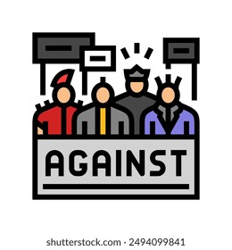 punk activism subculture style color icon vector. punk activism subculture style sign. isolated symbol illustration