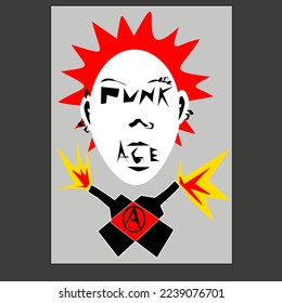 Punk Age digital art vector poster