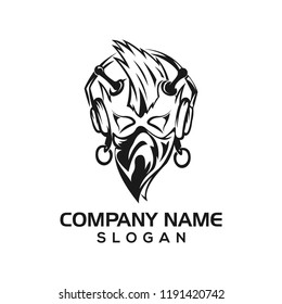 Punk audio logo icon template