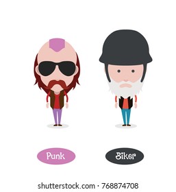 Punk and Biker avatar figure avatars