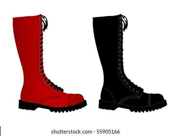 Buy > red punk boots > in stock