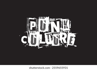 Punk Culture Typography vector art design