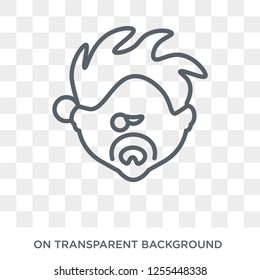 Punk face icon. Trendy flat vector Punk face icon on transparent background from People collection. High quality filled Punk face symbol use for web and mobile