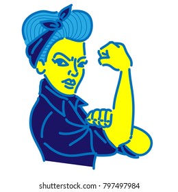 Punk girl. Girl power illustration series