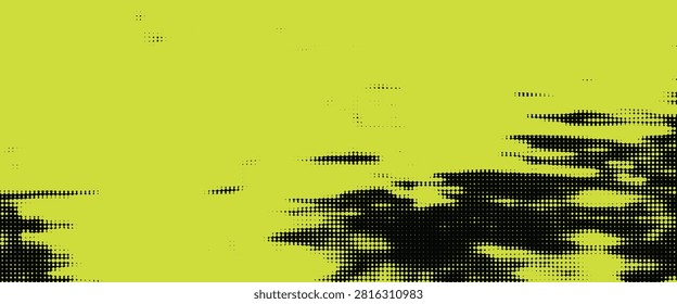 Punk grange background with acid green motion light effect. 90s rave aesthetics. Vector overlay surface. 