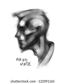Punk. Cabeza. Dibujo manual. Eps 8