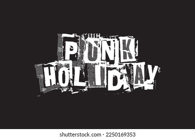 Diseño de vectores de tipografía de vacaciones de Punk