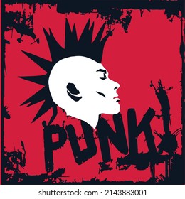 punk illustration witj young guy punk lifestyle