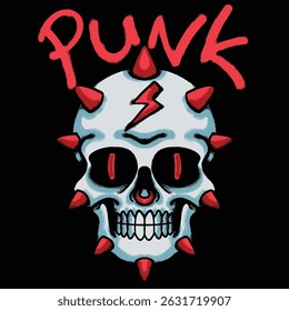 Punk Inspirado Caveira Urbana Streetwear t shirt design