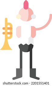 punk jazz isolated design element stock illustration. Vector on a white background