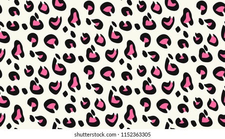 punk leopard seamless pattern.Funky awesome